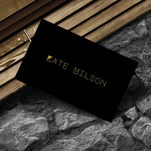 Unique Chic God Typography Script Black  Business Card