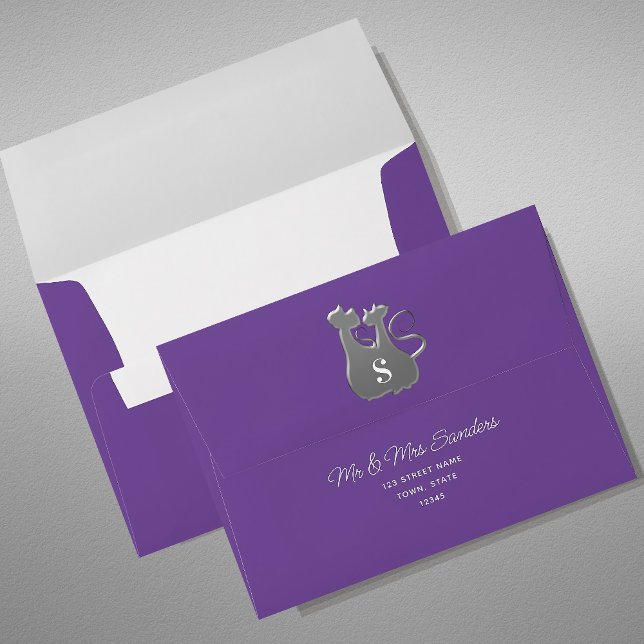 Unique Chic Purple Wedding Envelope (Creator Uploaded)