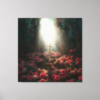 Unique Christian cross canvas for spiritual decor