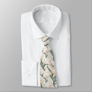 Unique Christmas Gift For Dad Tulip Floral Tie