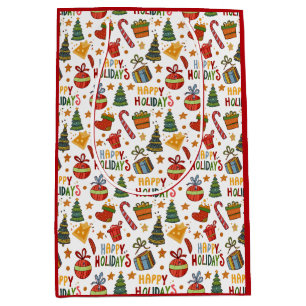 Unique Christmas Pattern Place on Medium Gift Bag