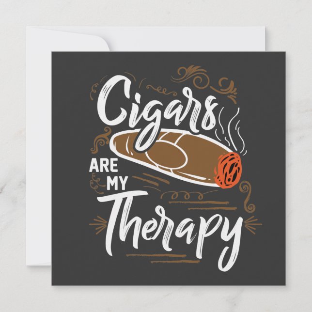 Unique Cigars are my therapy Quote  (Front)