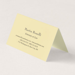 Unique Classic Personalised Custom Jane Cream Business Card