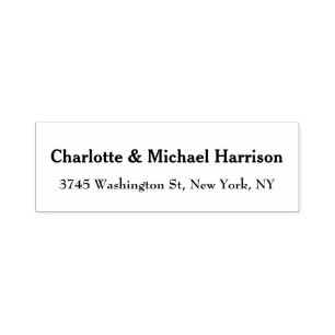 Unique Classical Bold Text Elegant Family Name Self-inking Stamp