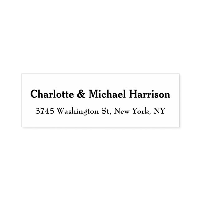 Unique Classical Bold Text Elegant Family Name Self-inking Stamp (Design)