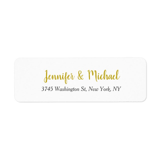 Unique Classical Gold Colour Wedding Calligraphy (Front)