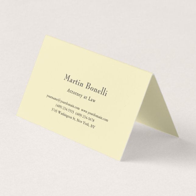 Unique Classical Personalised Golden Pearl Business Card (Front)