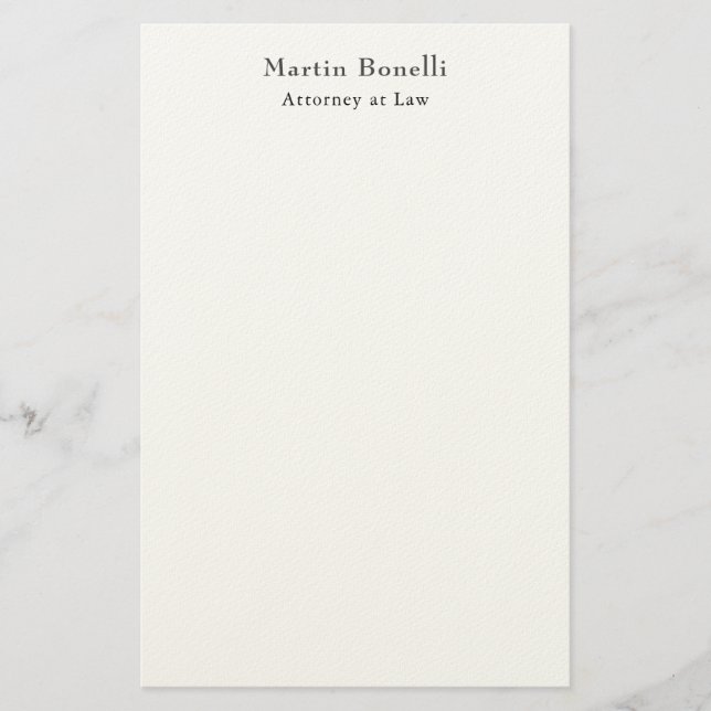 Unique Classical Personalized Custom Own Name Stationery (Front)