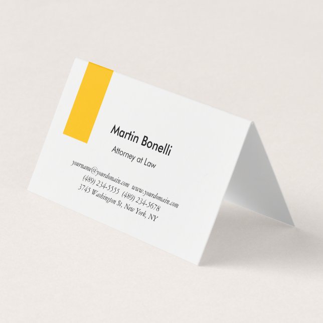 Unique Classical Simple Black & White Business Card (Front)