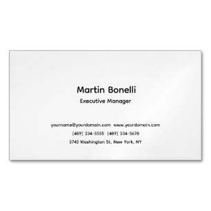 Unique Classical Simple Black White Magnetic Business Card