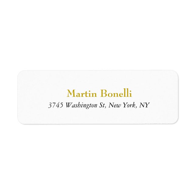 Unique Classical Simple Gold Colour Name (Front)