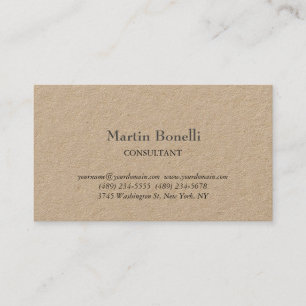 Unique Classical Simple Premium Kraft Business Card