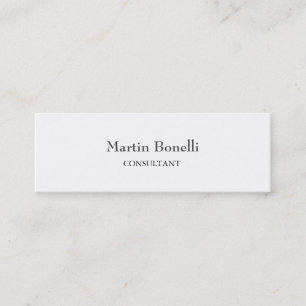 Unique Classical Simple Slim White Mini Business Card
