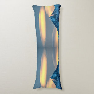 Unique Clouds Over Snow Covered Mountains Body Cushion