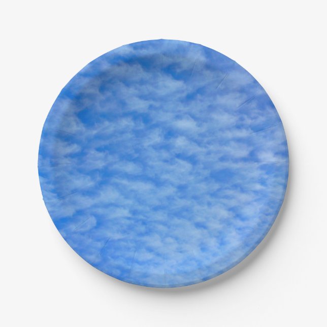 Unique Clouds Paper Plate (Front)