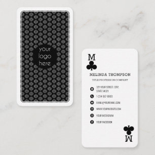 Unique Clubs Business Logo Playing Business Card