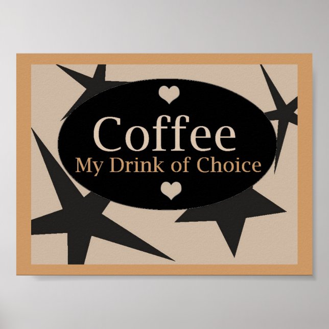 Unique Coffee Design Poster (Front)