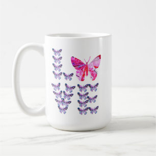 unique collage art BUTTERFLIES spelling LOVE Coffee Mug