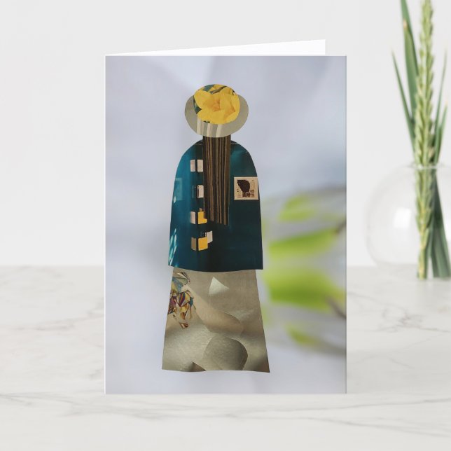 Unique Collage Earth Mama Ava Blank Card (Front)