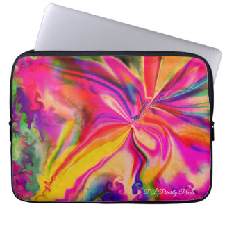 Unique Colorful Abstract Marble Liquified  Laptop Sleeve
