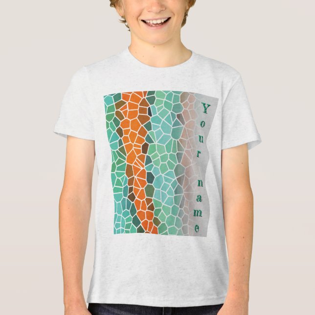 Unique Colorful Triangle Pattern & Quotes Tri-Blend Shirt (Front)