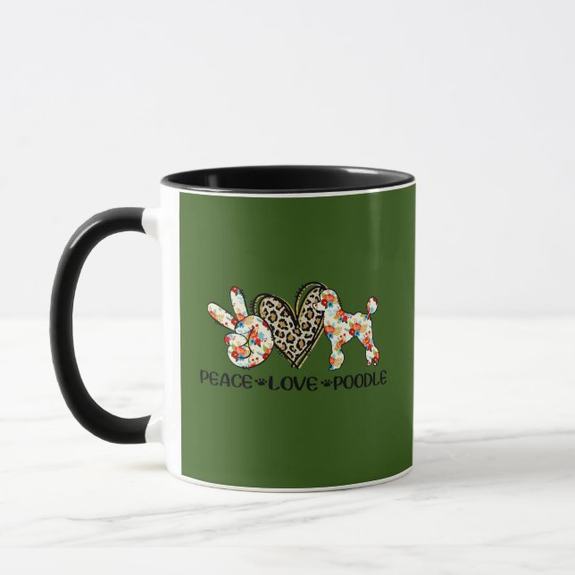 Unique colour for gift with poodle. mug (Left)
