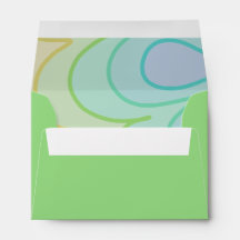 Unique Colourful Abstract Rainbow Wiggle Envelope