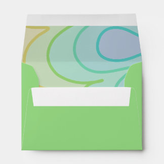 Unique Colourful Abstract Rainbow Wiggle Envelope