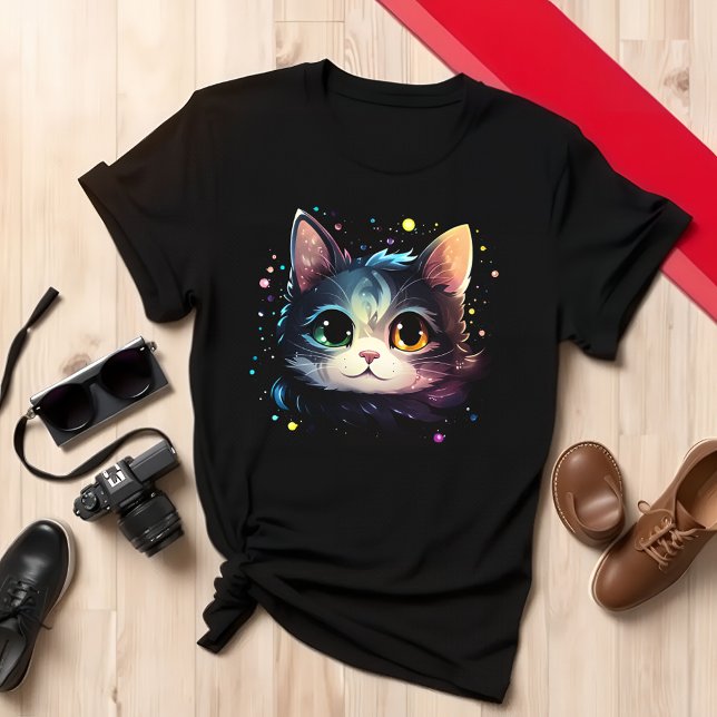 Unique Colourful Cat Design  T-Shirt (Creator Uploaded)