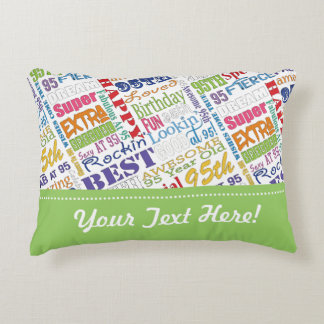 Unique Colourful Fun 95th Birthday Party Gifts Decorative Cushion