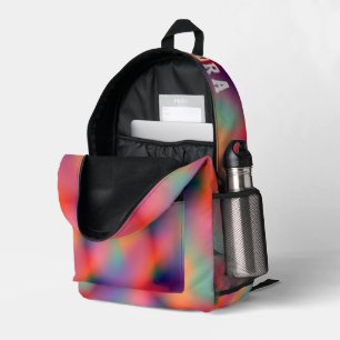 Unique Colourful Gradient Aurora Borealis Lights  Printed Backpack