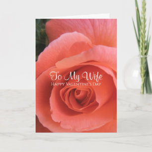 Unique Colourful Rose Wife Valentines Day Card