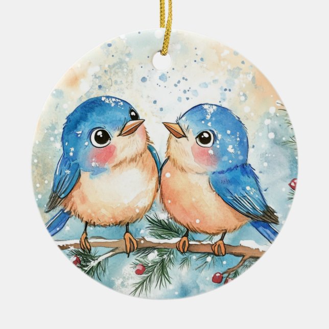 Unique Colourful Styles, Christmas Ceramic Tree Decoration (Front)