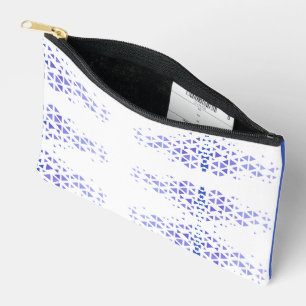 Unique Colourful Triangle Pattern & Quotes Accessory Pouch
