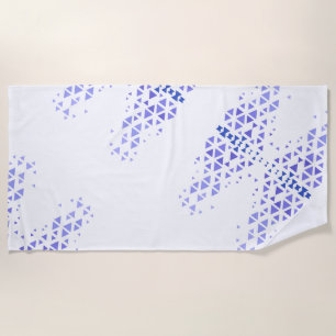 Unique Colourful Triangle Pattern & Quotes Beach Towel