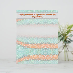 Unique Colourful Triangle Pattern & Quotes Custom Letterhead