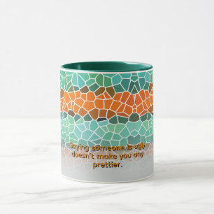 Unique Colourful Triangle Pattern & Quotes Mug