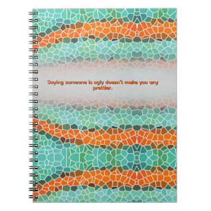 Unique Colourful Triangle Pattern & Quotes Notebook