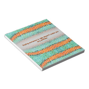 Unique Colourful Triangle Pattern & Quotes Notepad