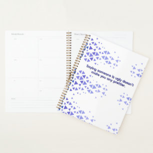 Unique Colourful Triangle Pattern & Quotes Planner