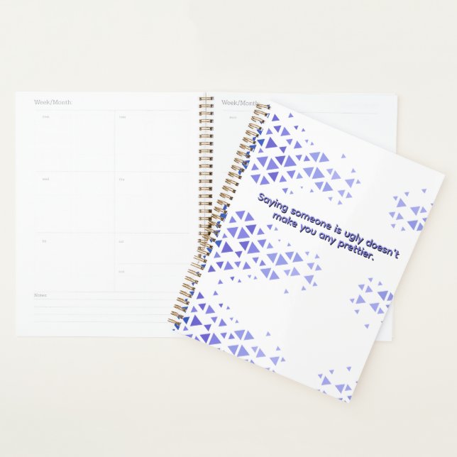 Unique Colourful Triangle Pattern & Quotes Planner (Display)