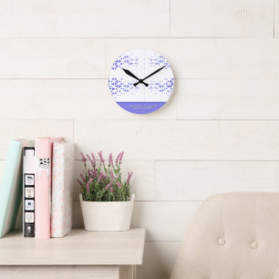 Unique Colourful Triangle Pattern & Quotes Round Clock