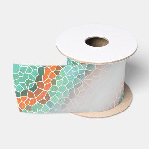 Unique Colourful Triangle Pattern & Quotes Satin Ribbon
