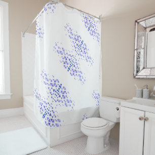 Unique Colourful Triangle Pattern & Quotes Shower Curtain