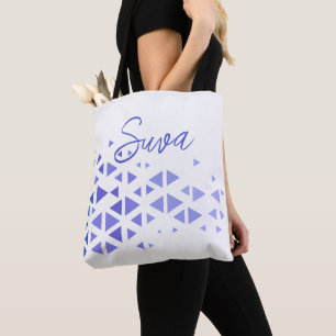 Unique Colourful Triangle Pattern & Quotes Tote Bag