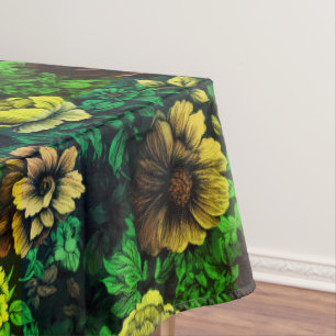 Unique Colours Vintage Floral Print Tablecloth