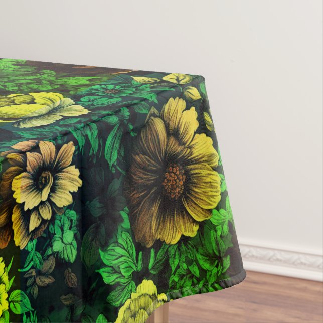 Unique Colours Vintage Floral Print Tablecloth (In Situ)