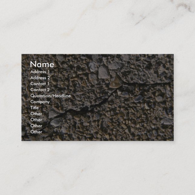 Unique Concrete Business Card (Front)
