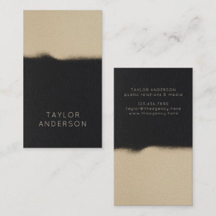 Unique Contemporary Modern Abstract Black  Business Card