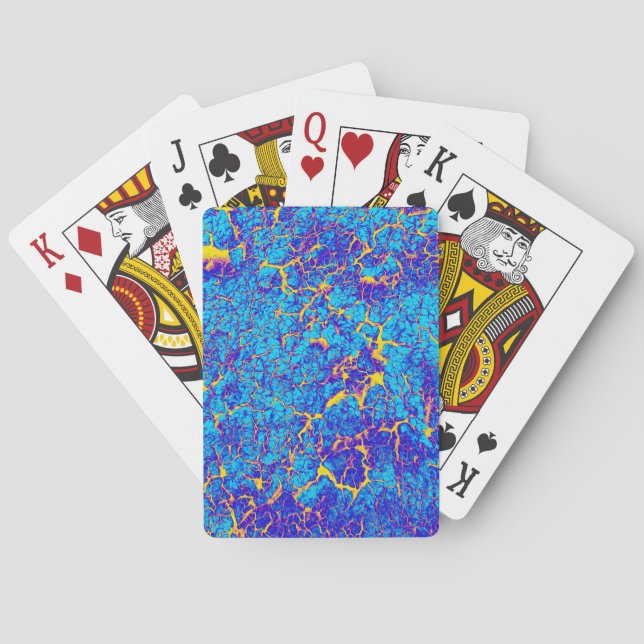 Unique Cool Digital Abstract Pattern Playing Cards (Back)
